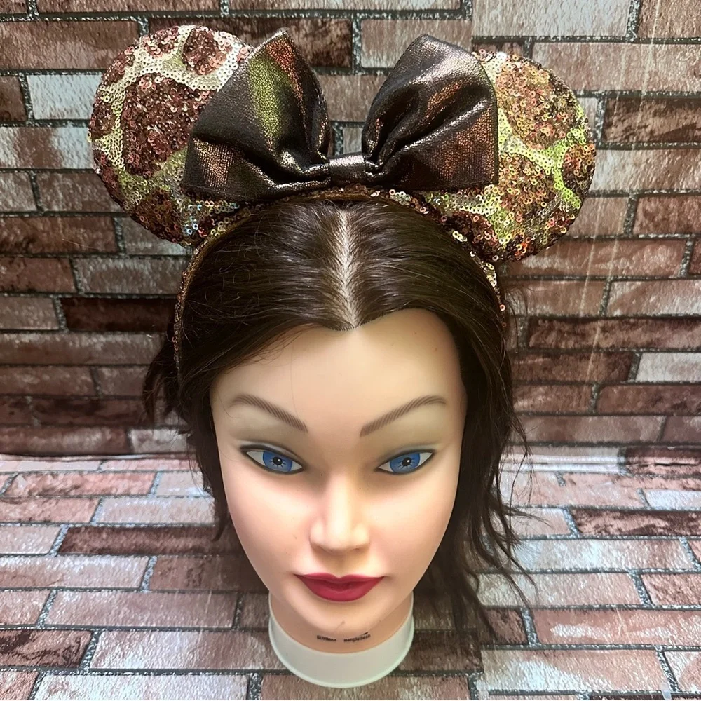Disney Brown and Gold Kids Mouse Ears Headband